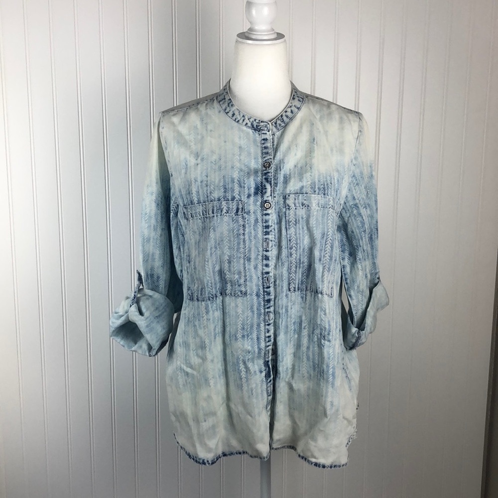 Vintage America Top Denim Light Print - Picture 1 of 6